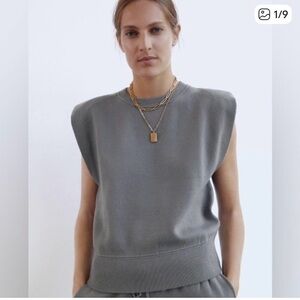 Zara Gray Muscle Tee for Women NWT